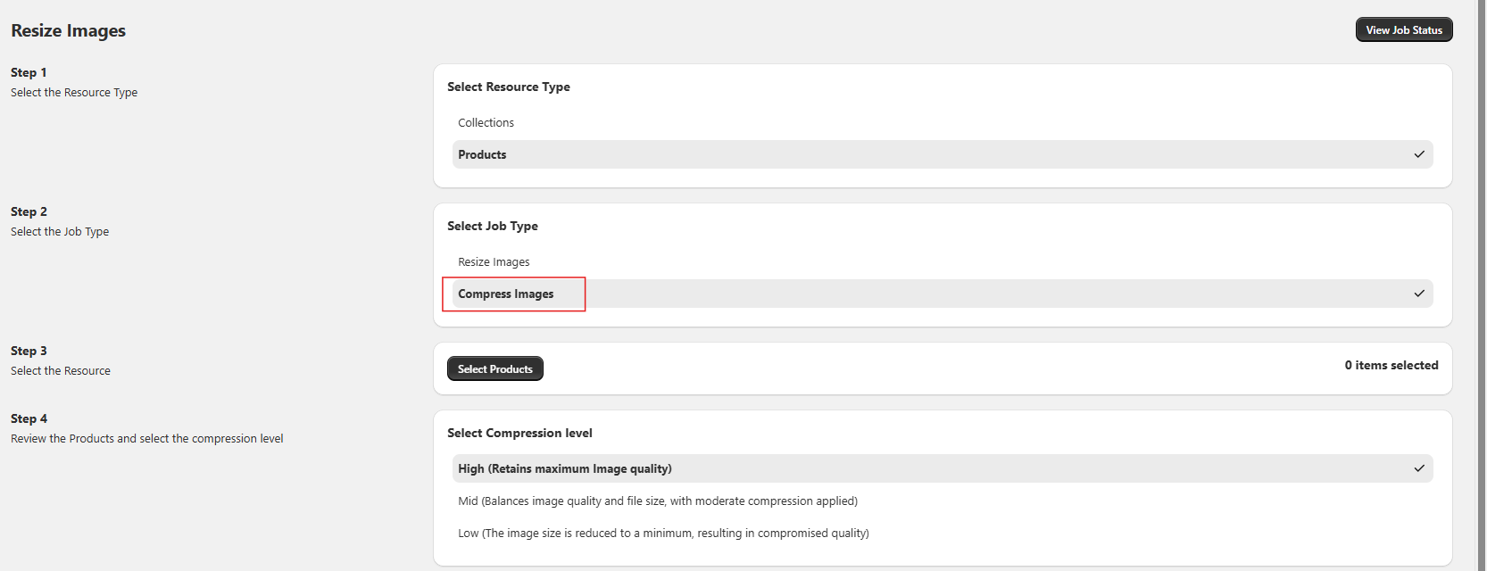 Compress Images Option