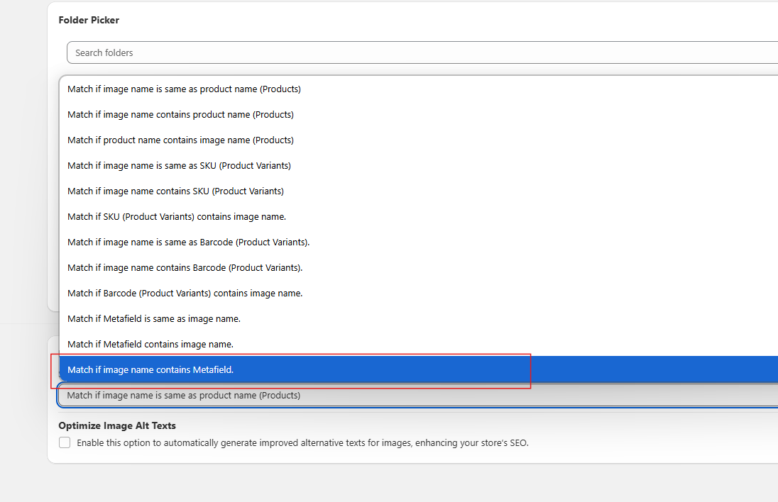 Name Contains Metafield 1
